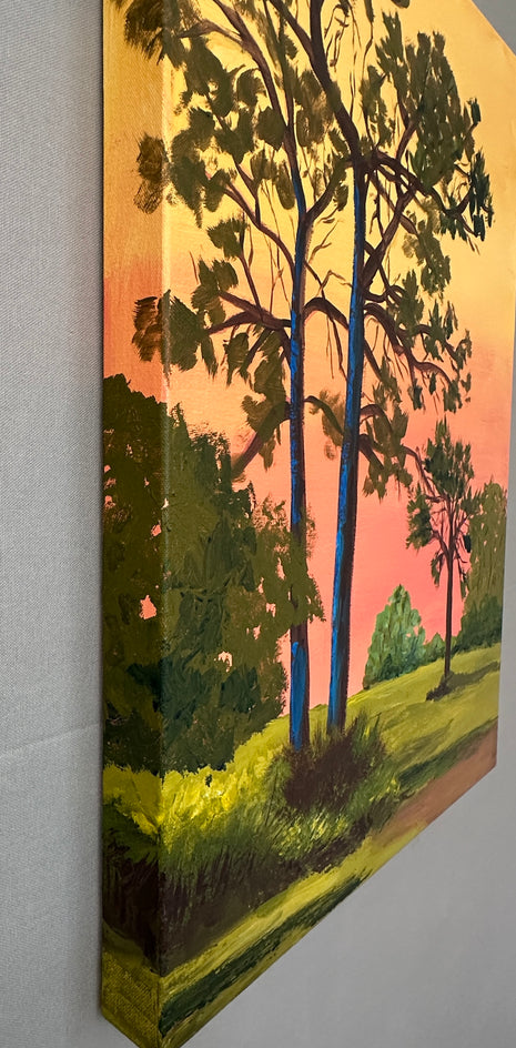 Comes the Night by JoAnn Golenia |  Side View of Artwork 