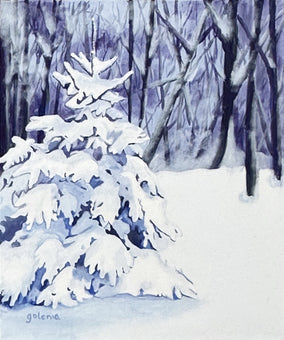 Original art for sale at UGallery.com | Fresh Snow by JoAnn Golenia | $1,100 | acrylic painting | 24' h x 20' w