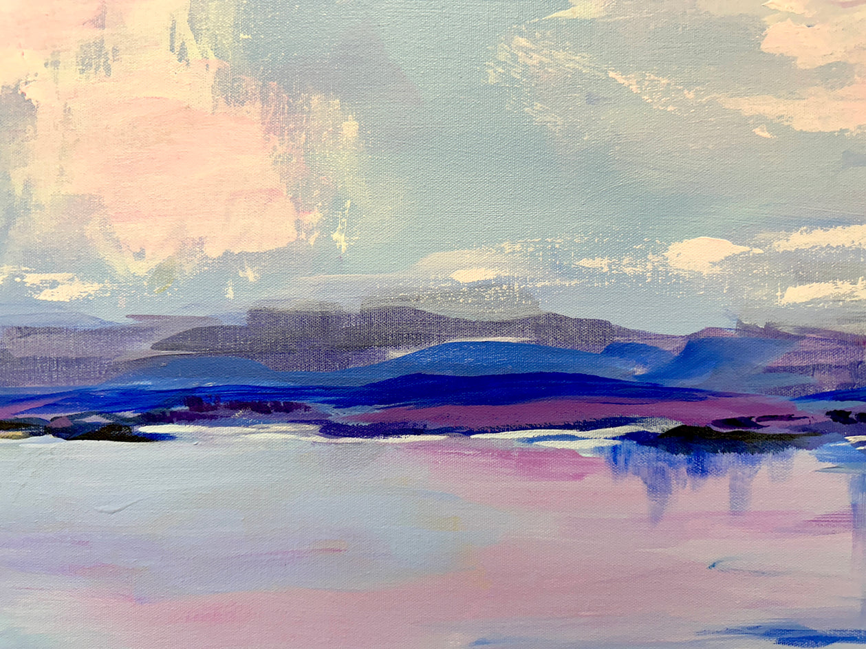 Lake Champlain Sailing by JoAnn Golenia |  Closeup View of Artwork 