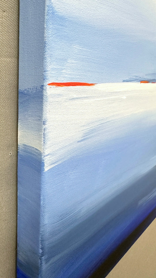 Quiet Waters by JoAnn Golenia |  Side View of Artwork 