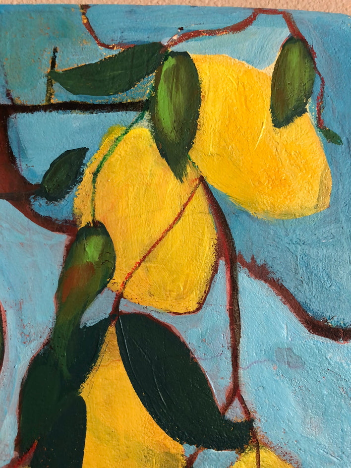 Lemon Branches by Jodi Dann |  Closeup View of Artwork 