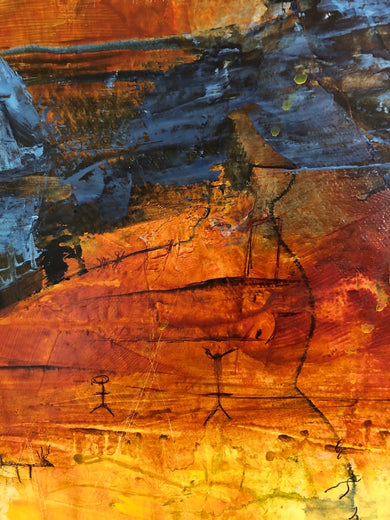 Cave Writings by Jodi Dann |   Closeup View of Artwork 