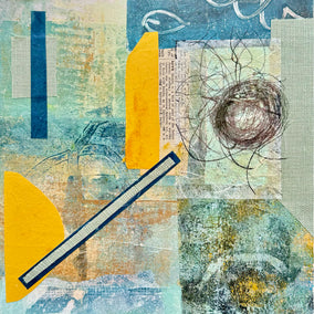 mixed media artwork by Jodi Dann titled Empty Nester