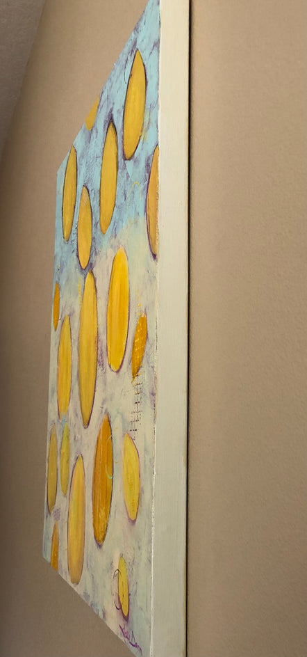 Lemon Drops by Jodi Dann |  Side View of Artwork 