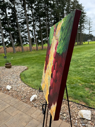 Pinot Noir by Jodi Dann |  Side View of Artwork 