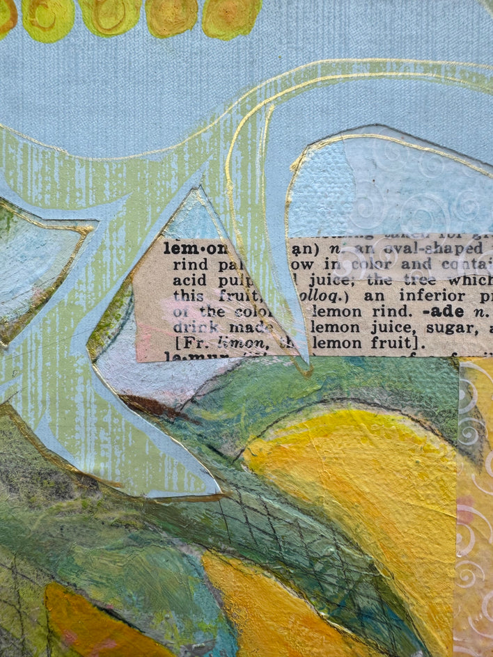 Three Lemons by Jodi Dann |  Closeup View of Artwork 