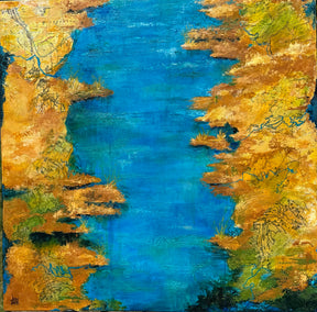 mixed media artwork by Jodi Dann titled Tributaries
