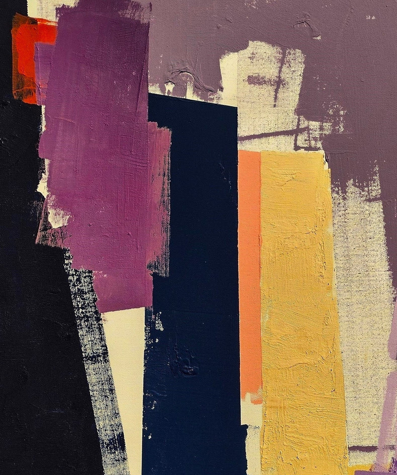 Dark Blue Shards by Joey Korom |  Closeup View of Artwork 