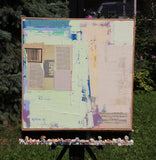 Original art for sale at UGallery.com | Composition with Paper by Joey Korom | $850 | mixed media artwork | 20' h x 20' w | thumbnail 3