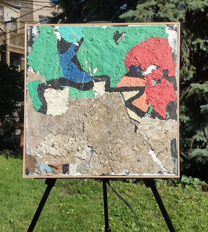 Conversation 1 by Joey Korom |  Side View of Artwork 