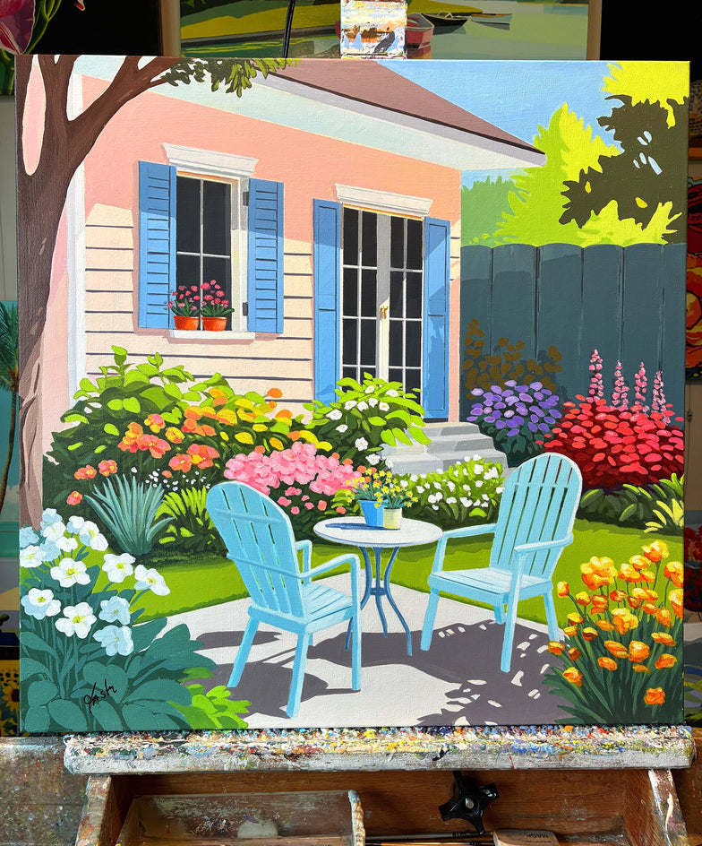 Backyard Hideaway by John Jaster |  Context View of Artwork 