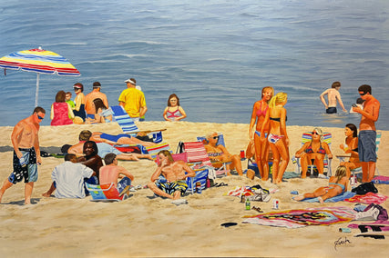 acrylic painting by John Jaster titled Beach Party