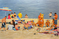 Original art for sale at UGallery.com | Beach Party by John Jaster | $1,300 | acrylic painting | 24' h x 36' w | thumbnail 1