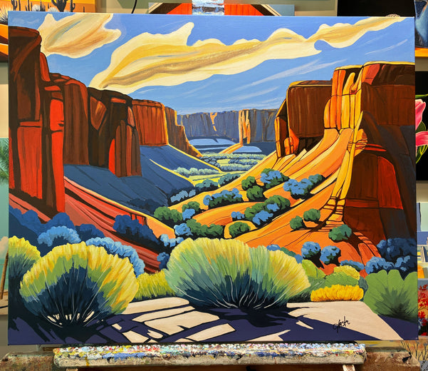 Canyons in the Light by John Jaster |  Context View of Artwork 