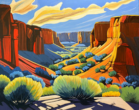 Original art for sale at UGallery.com | Canyons in the Light by John Jaster | $1,175 | acrylic painting | 24' h x 30' w