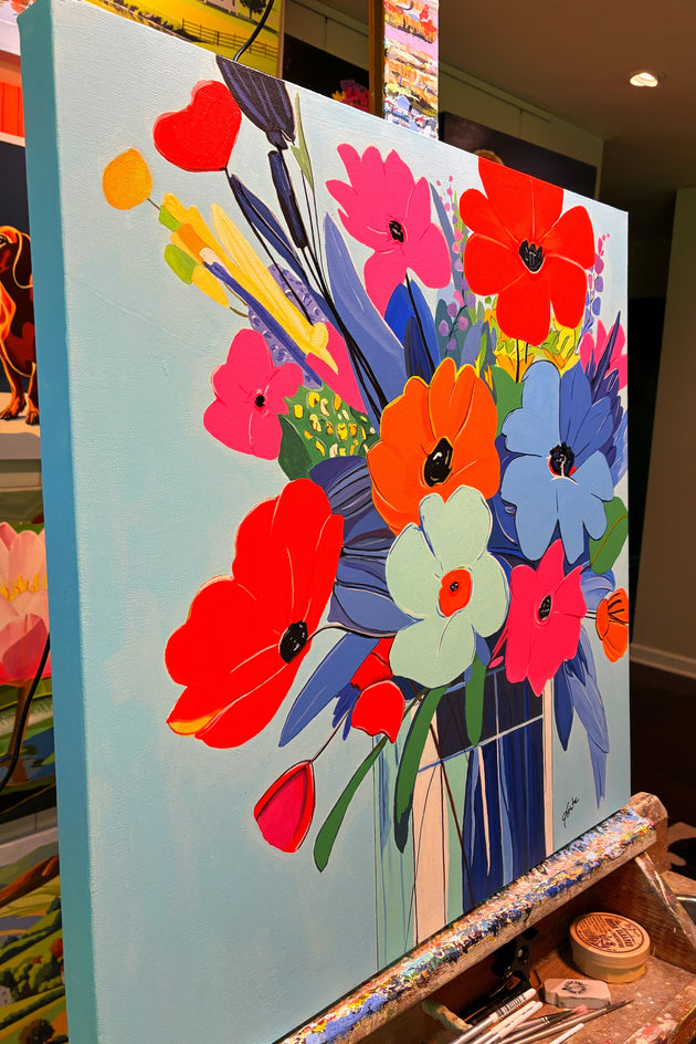 Celebrate the Day by John Jaster |  Side View of Artwork 