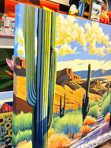 Desert Drama by John Jaster |  Side View of Artwork 