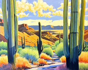 Original art for sale at UGallery.com | Desert Drama by John Jaster | $1,175 | acrylic painting | 24' h x 30' w