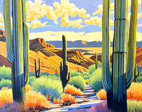 Original art for sale at UGallery.com | Desert Drama by John Jaster | $1,175 | acrylic painting | 24' h x 30' w | thumbnail 1