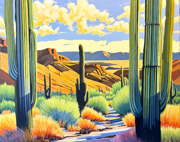 acrylic painting by John Jaster titled Desert Drama