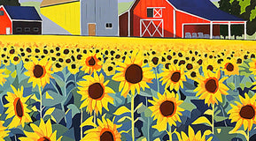 Original art for sale at UGallery.com | Farming the Sun by John Jaster | $1,100 | acrylic painting | 24' h x 24' w | thumbnail 4