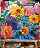 Original art for sale at UGallery.com | Flower Power by John Jaster | $1,100 | acrylic painting | 24' h x 24' w | thumbnail 3