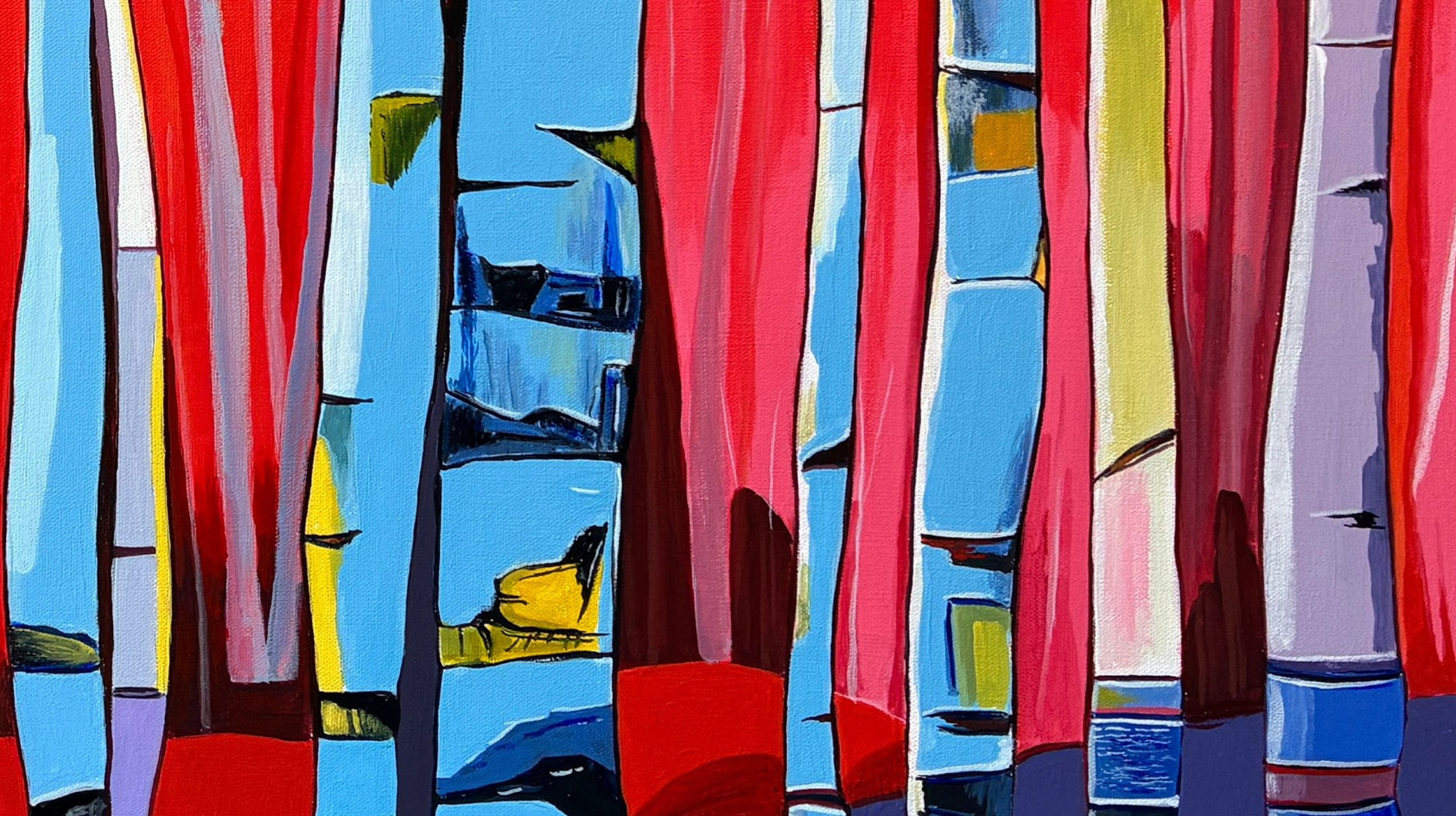 Forest Abstractions - Blueshift by John Jaster |  Closeup View of Artwork 