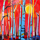Original art for sale at UGallery.com | Forest Abstractions - Blueshift by John Jaster | $1,300 | acrylic painting | 30' h x 30' w | thumbnail 1