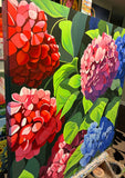 Original art for sale at UGallery.com | Hydrangeas In Bloom by John Jaster | $1,300 | acrylic painting | 30' h x 30' w | thumbnail 2