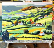 Original art for sale at UGallery.com | Over Hill and Dale by John Jaster | $900 | acrylic painting | 18' h x 24' w | thumbnail 3