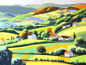 Original art for sale at UGallery.com | Over Hill and Dale by John Jaster | $900 | acrylic painting | 18' h x 24' w