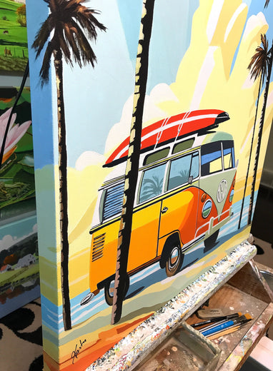 520 coconut palm road Road Trip by John Jaster - acrylic painting