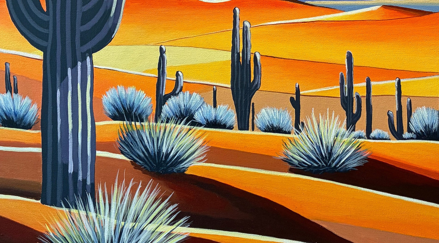 Sun over Sonoran Desert by John Jaster |  Closeup View of Artwork 