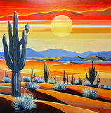Original art for sale at UGallery.com | Sun over Sonoran Desert by John Jaster | $1,300 | acrylic painting | 30' h x 30' w | thumbnail 1