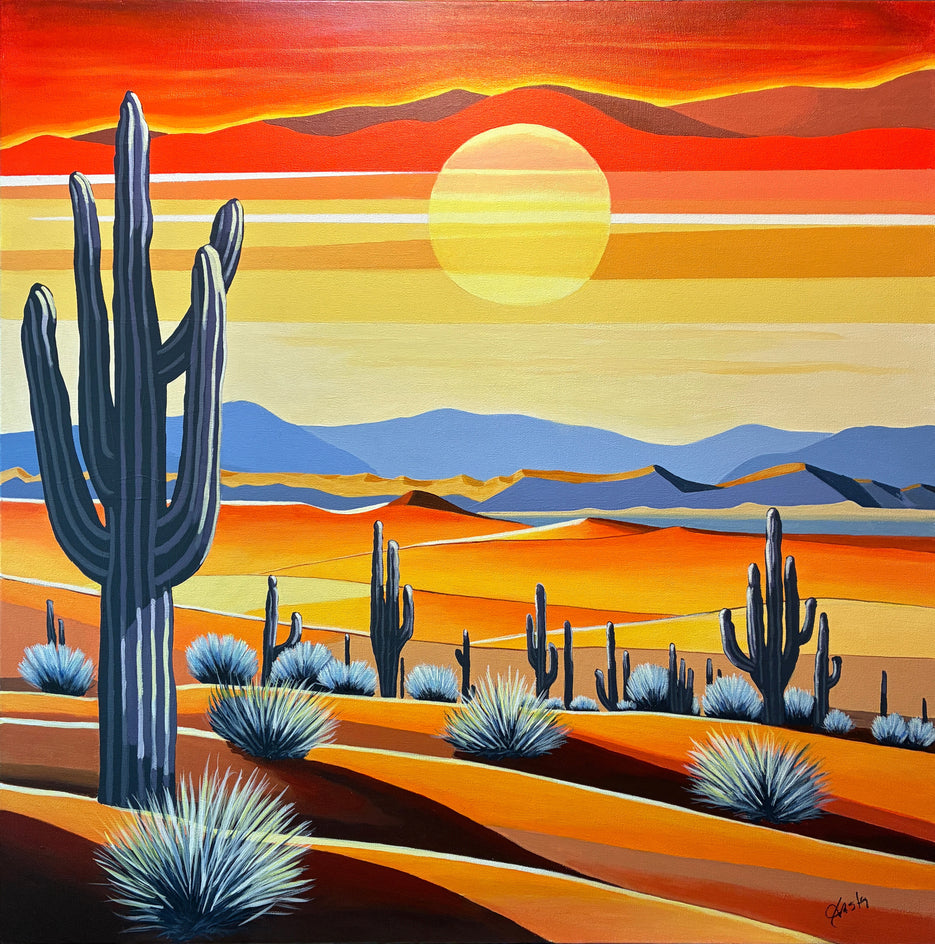 Sun over Sonoran Desert by John Jaster |  Artwork Main Image 