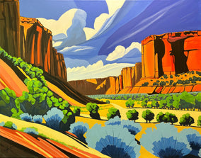 Original art for sale at UGallery.com | The Canyons Come Alive by John Jaster | $1,175 | acrylic painting | 24' h x 30' w