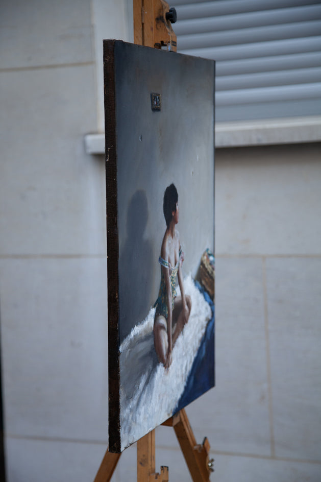 Afternoon of Ninon by John Kelly |  Side View of Artwork 