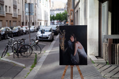 Original art for sale at UGallery.com | Portrait, Clemence by John Kelly | $2,300 | oil painting | 21.5' h x 14' w | thumbnail 3