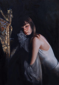 oil painting by John Kelly titled Portrait, Clemence