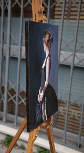 Portrait of a Lady by John Kelly |  Side View of Artwork 