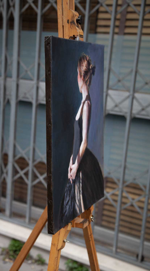 Portrait of a Lady by John Kelly |  Side View of Artwork 