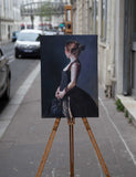 Original art for sale at UGallery.com | Portrait of a Lady by John Kelly | $2,500 | oil painting | 21.5' h x 15' w | thumbnail 3