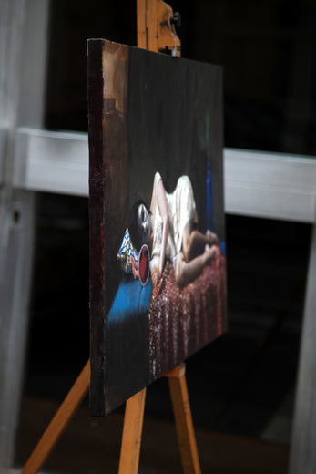 Red Mirror by John Kelly |  Side View of Artwork 