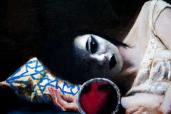 Original art for sale at UGallery.com | Red Mirror by John Kelly | $3,000 | oil painting | 21' h x 31.5' w | thumbnail 4