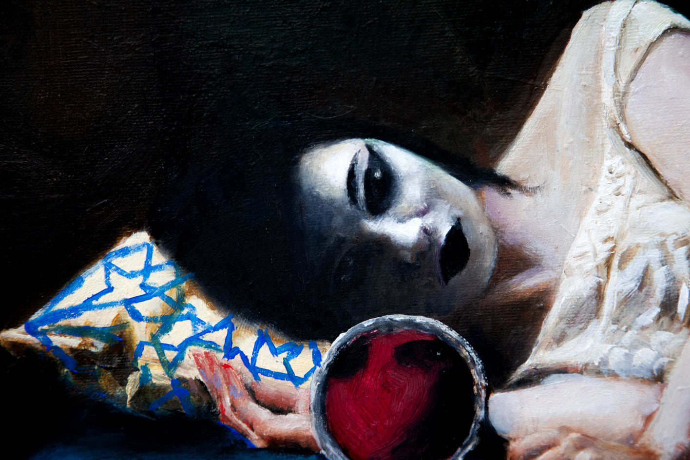 Red Mirror by John Kelly |  Closeup View of Artwork 