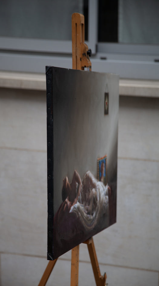 Sacred Heart by John Kelly |  Side View of Artwork 