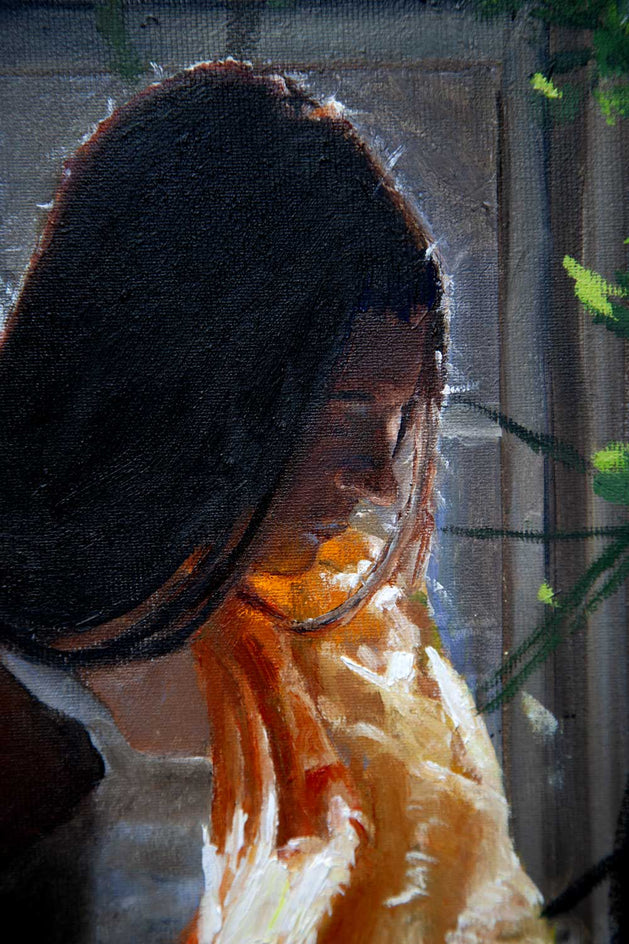 Study in Red and Gold by John Kelly |  Closeup View of Artwork 