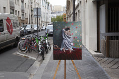 Original art for sale at UGallery.com | The Wall by John Kelly | $2,850 | oil painting | 28.5' h x 21' w | thumbnail 3