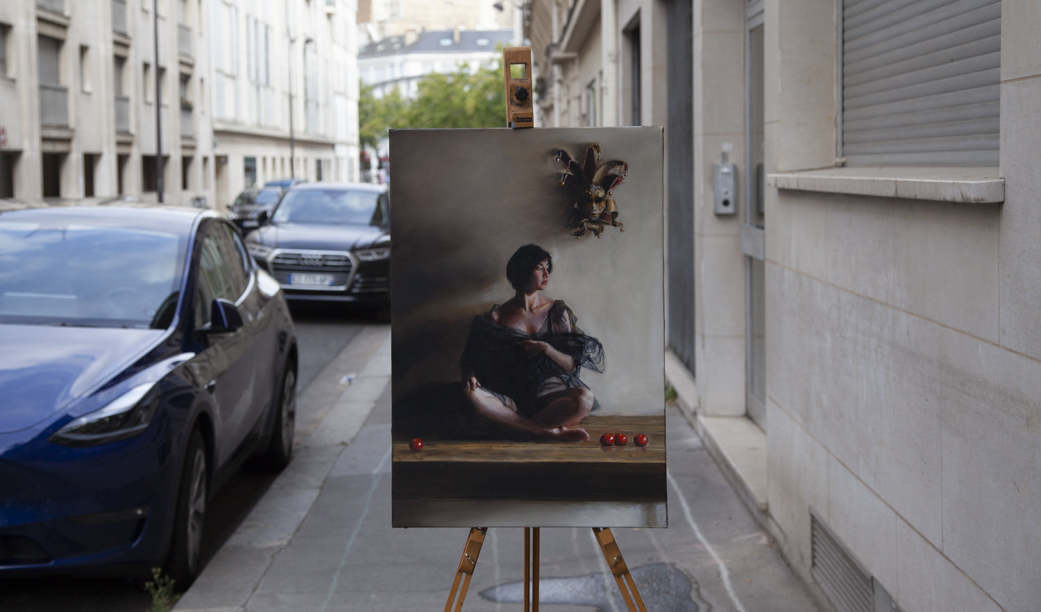 Woman with Tomatoes by John Kelly |  Context View of Artwork 