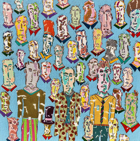 Original art for sale at UGallery.com | All the Kin Folk by John McCabe | $500 | acrylic painting | 12' h x 12' w